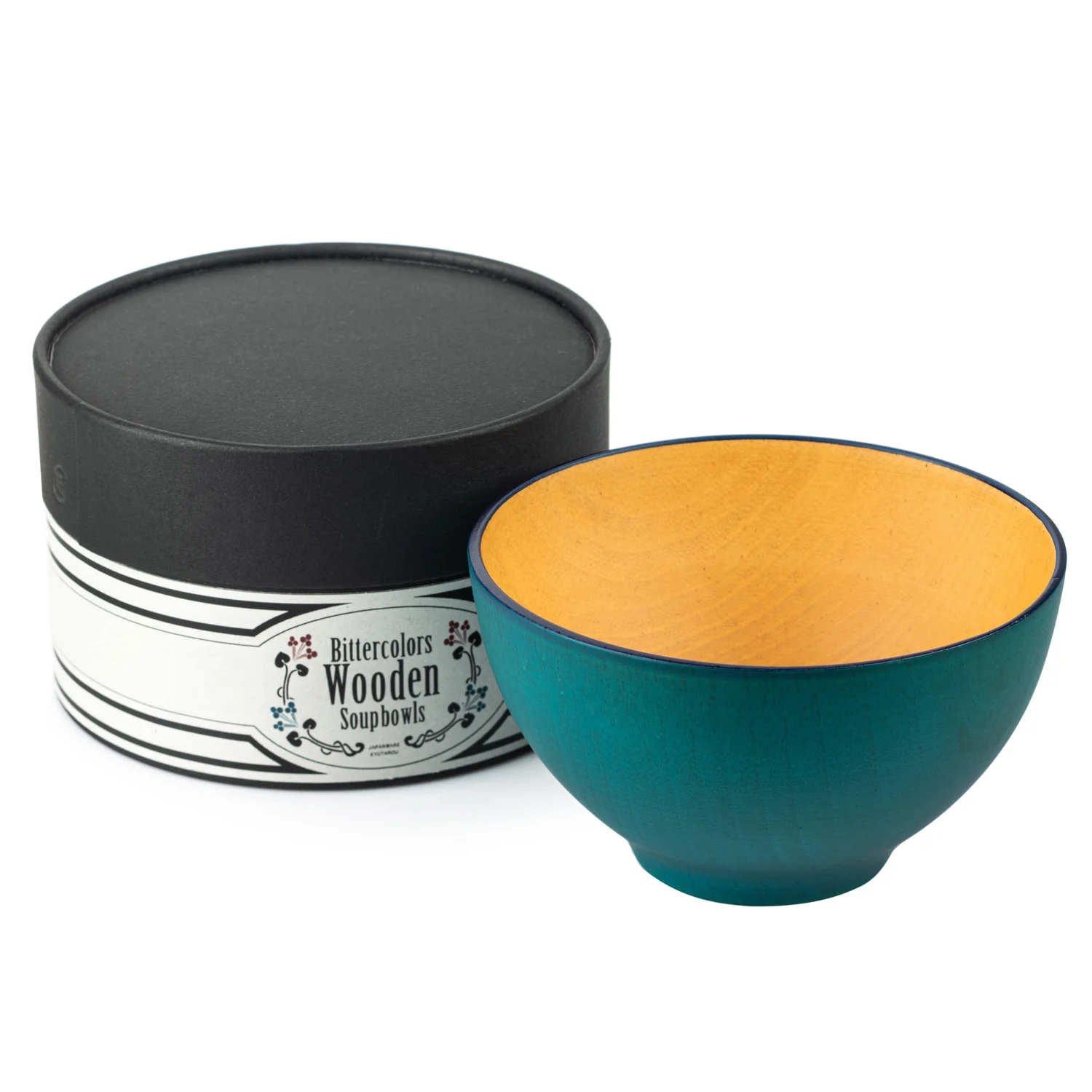 Premium Turquoise Japanese Wooden Soup Bowl - Image 5