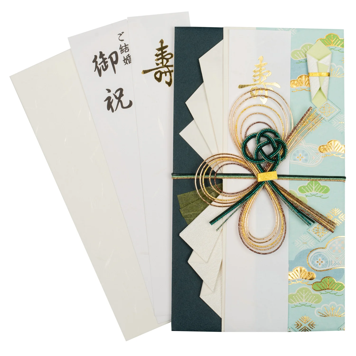 Rei Blue and Gold Knot Japanese Shugi Bukuro - Image 3