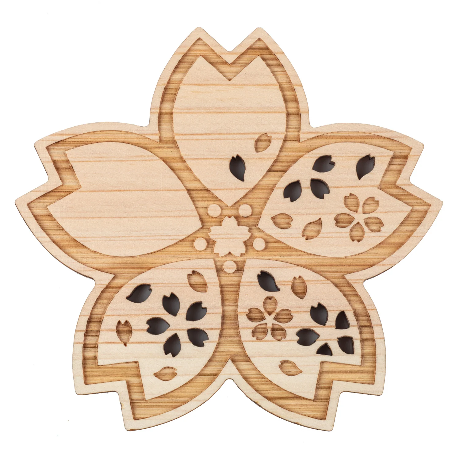 Sakura Natural Wood Premium Japanese Coaster - Image 3