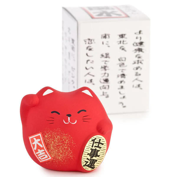 Small Feng Shui Work Lucky Cat - Image 3