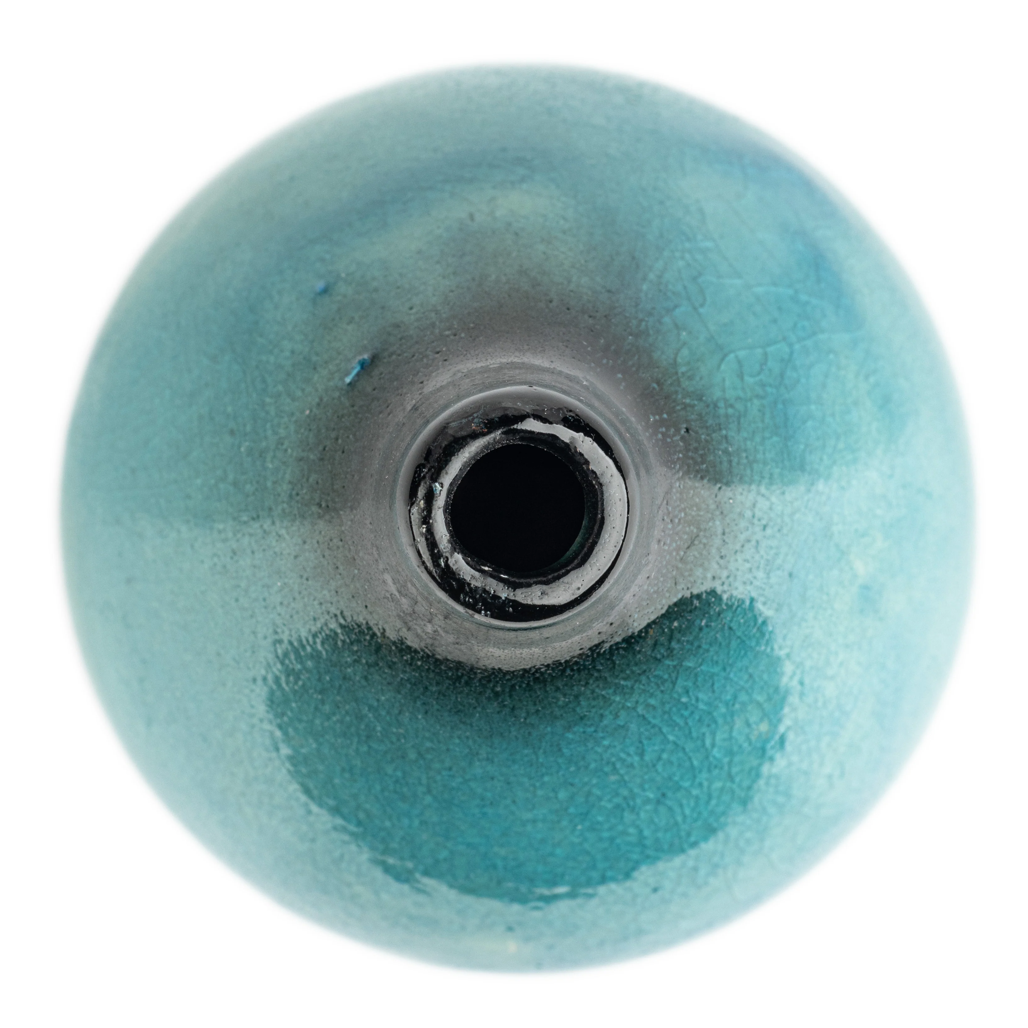 Teardrop Blue Crackleglaze Small Japanese Vase - Image 3