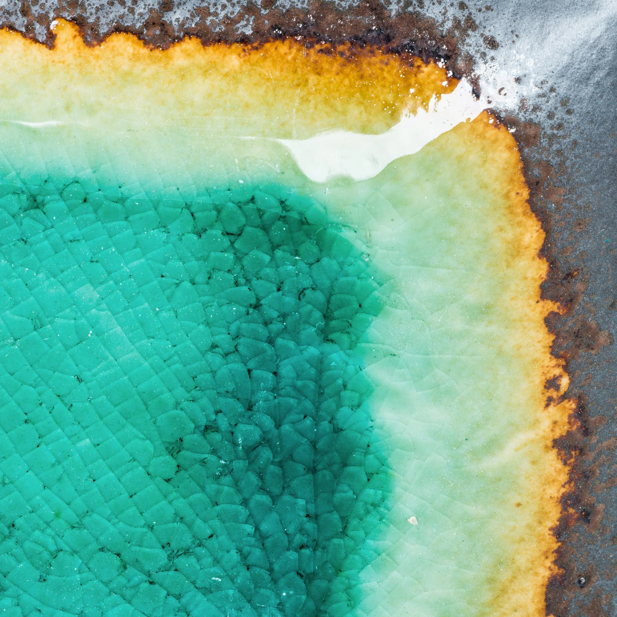 Turquoise Crackleglaze Oblong Plate Set - Image 4