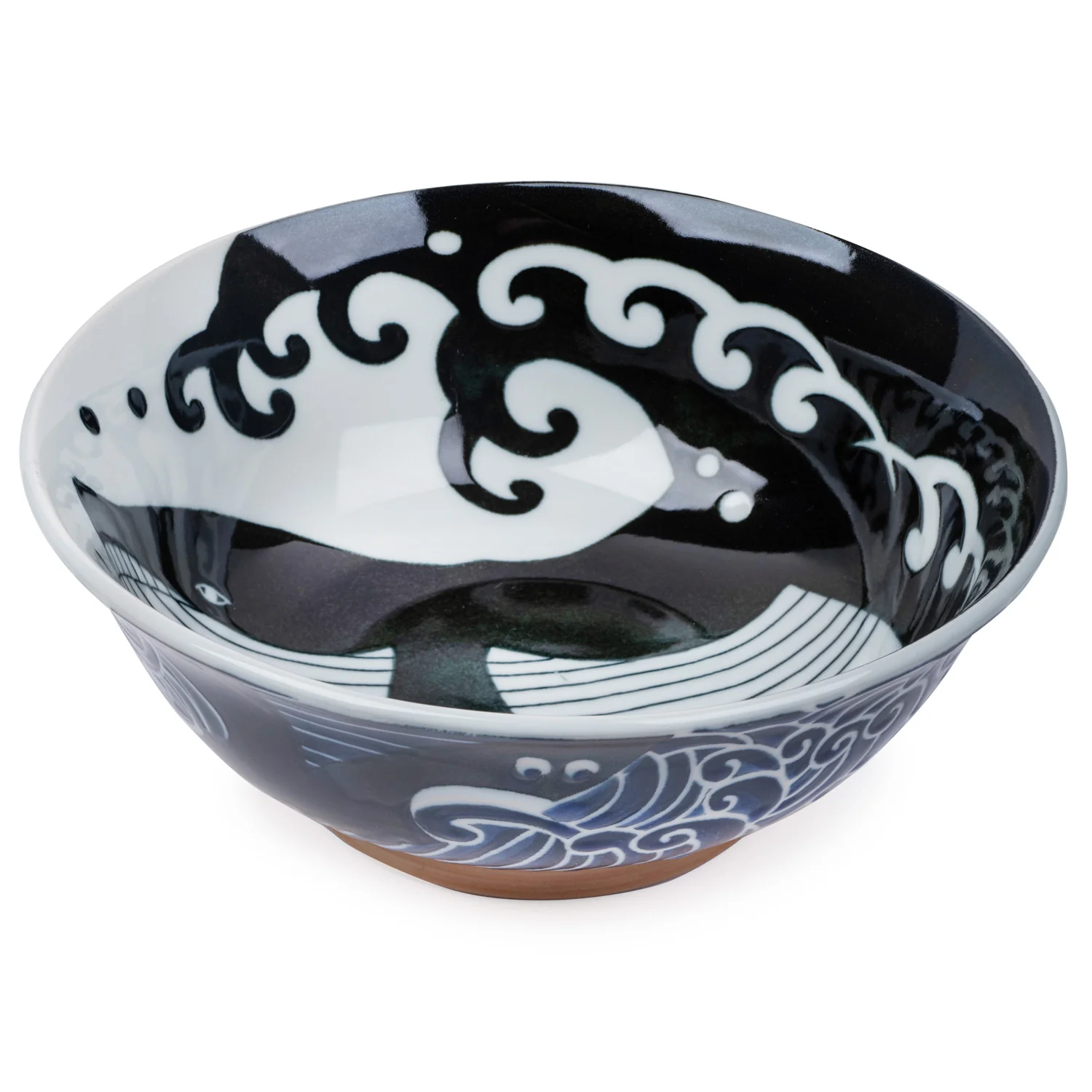 Whale Indigo Blue Japanese Ramen Bowl - Image 2