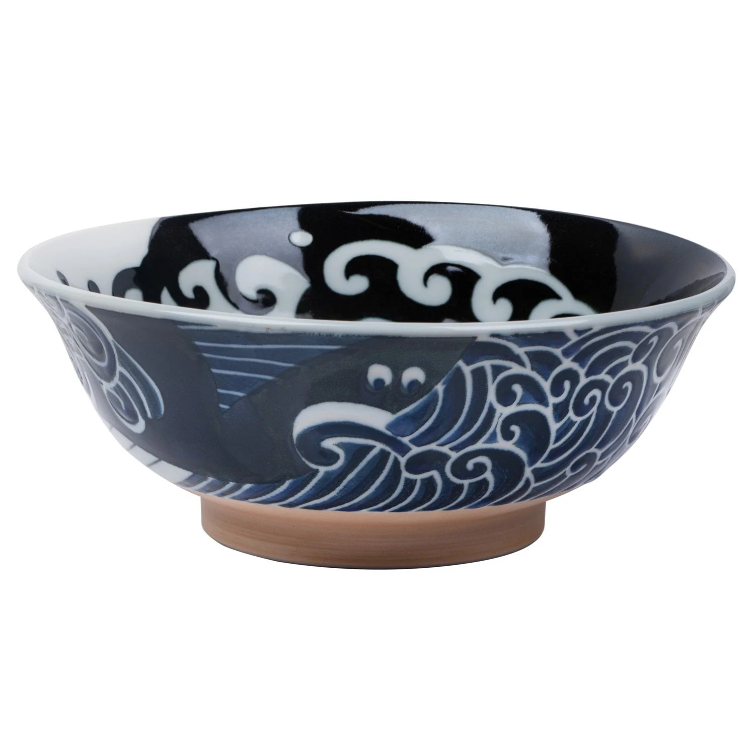 Whale Indigo Blue Japanese Ramen Bowl - Image 3