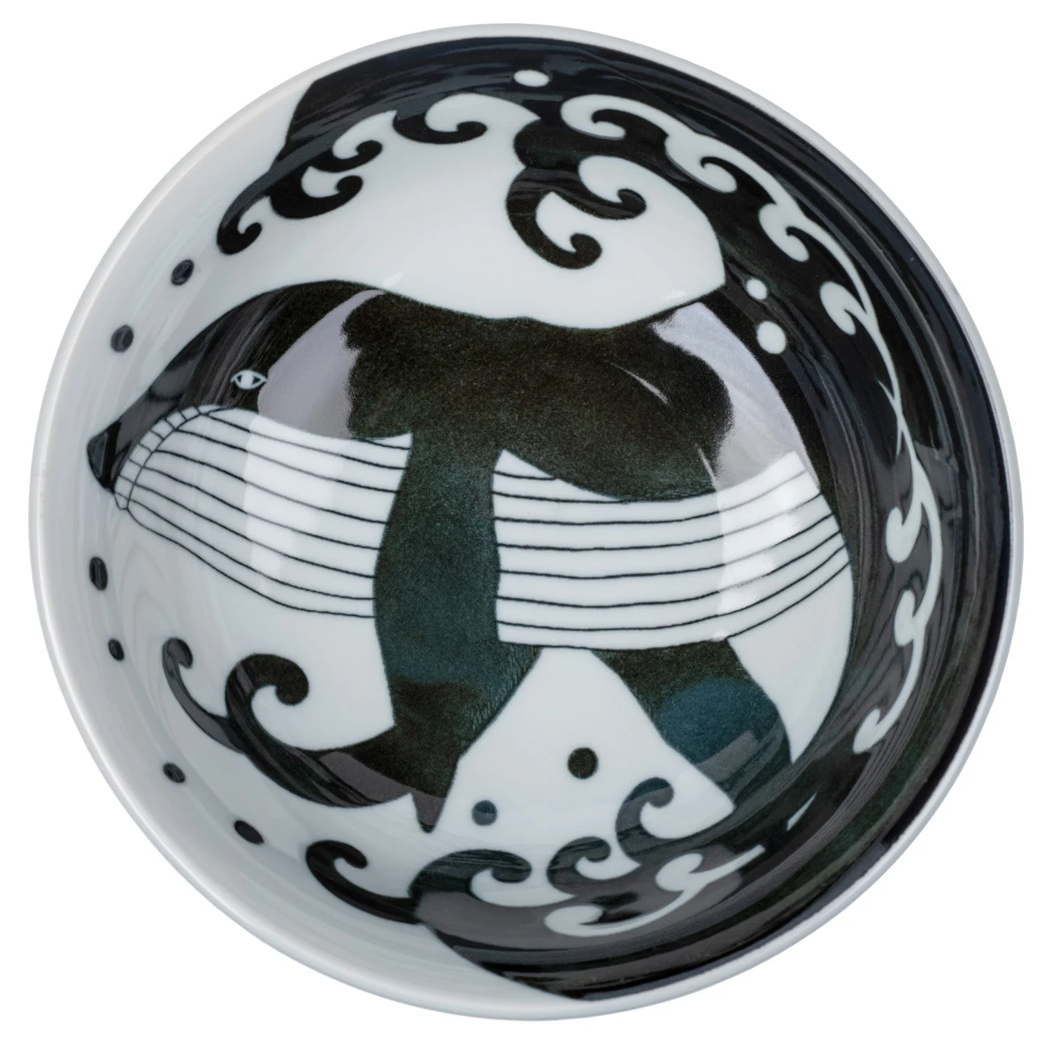 Whale Indigo Blue Japanese Ramen Bowl - Image 5