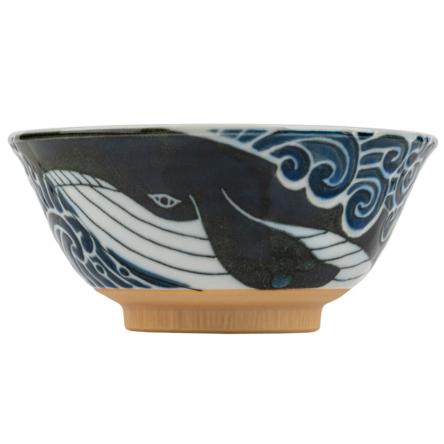 Whale Indigo Blue Japanese Soup Bowl - Image 2