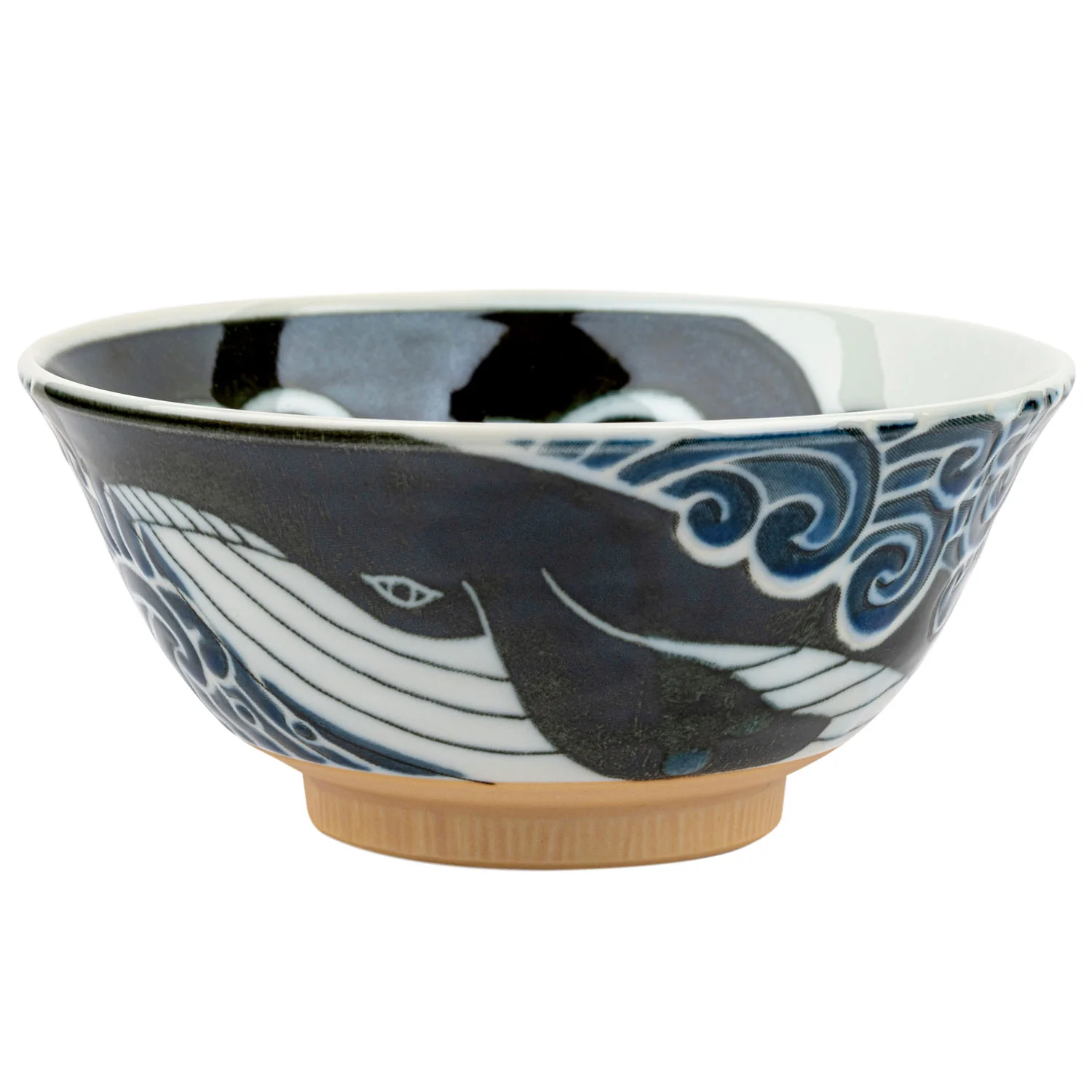 Whale Indigo Blue Japanese Soup Bowl - Image 3
