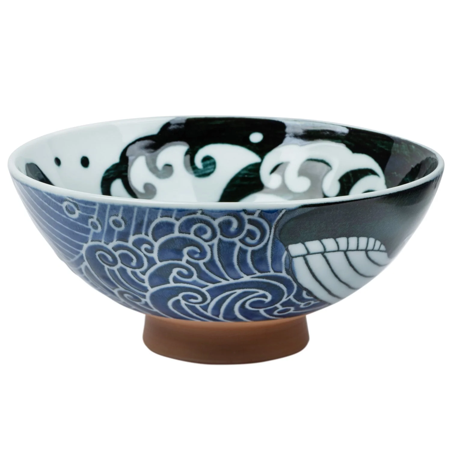 Whale Indigo Blue Large Japanese Rice Bowl - Image 3