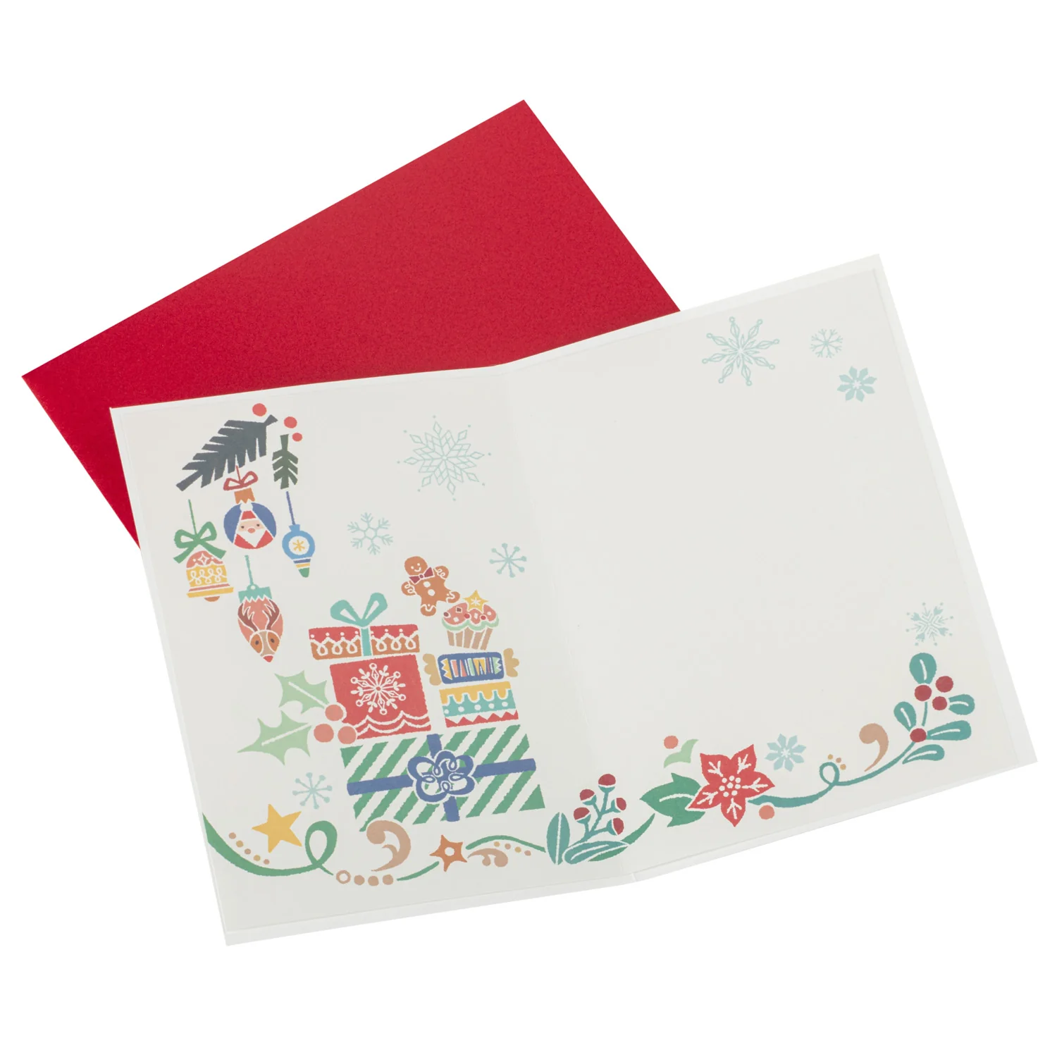 White Festive Tree Japanese Xmas Card - Image 3