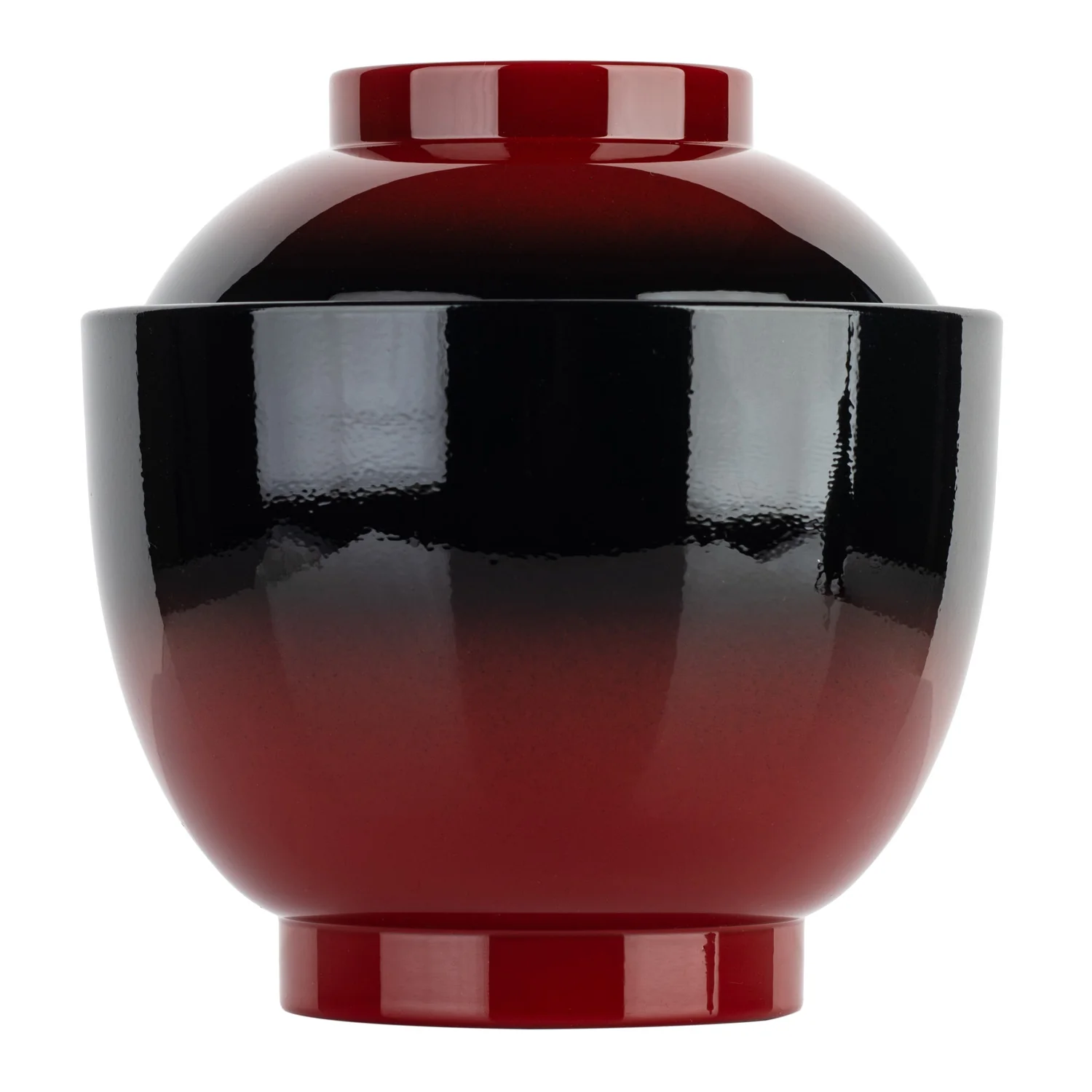 Yamato Small Japanese Lacquer Miso Bowl and Lid - Image 2